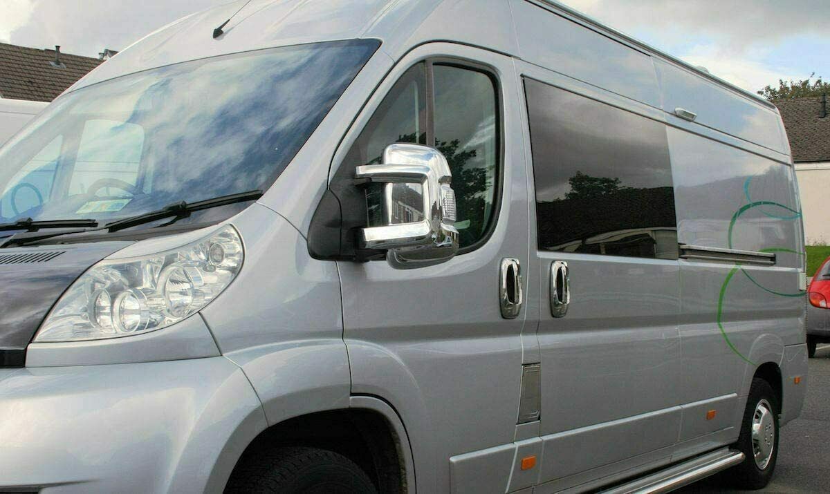 Dodge Ram Promaster 2006 Up ABS Chrome Mirror Cover & Chrome Door Handle Cover (10 Pieces)